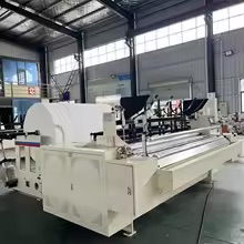 Fully Automatic Toilet Paper Rolls Production Line Rewinding Machine Automatic Cutter Automatic Packaging Machine for Paper